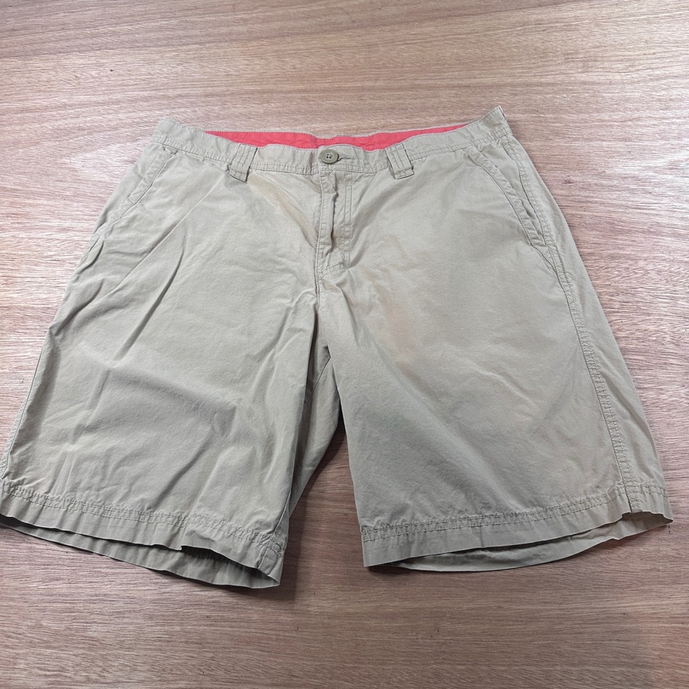 Columbia Khaki Chino Shorts Mens 34W 10" Outdoor Casual Golf Hiking